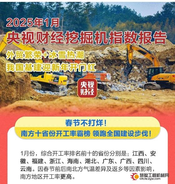 1月基建迎“开门红”！央视财经携手树根互联发布最新挖掘机指数