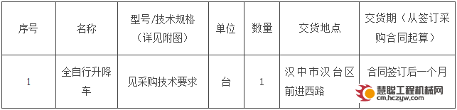 陕西全自行升降车、山西高空作业车1辆采购